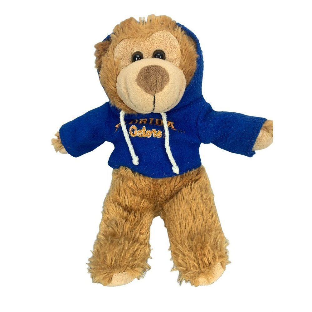 Florida Gators Plush Teddy Bear University of Florida Blue Hoodie Fan Gear Toy
